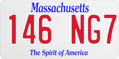 MA license plate 146NG7