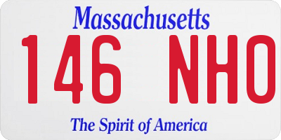 MA license plate 146NH0