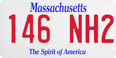 MA license plate 146NH2