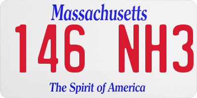 MA license plate 146NH3