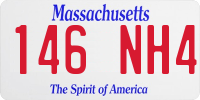 MA license plate 146NH4