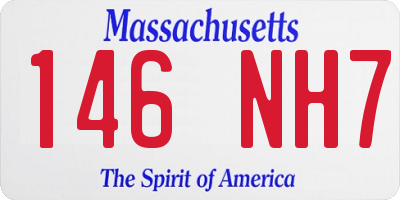 MA license plate 146NH7