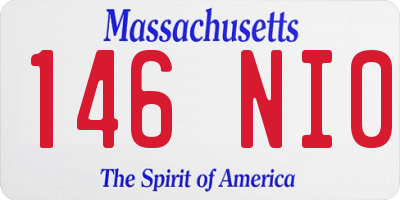 MA license plate 146NI0