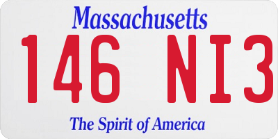 MA license plate 146NI3