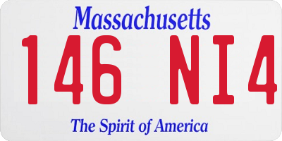 MA license plate 146NI4