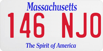 MA license plate 146NJ0