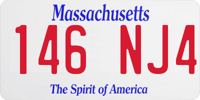 MA license plate 146NJ4