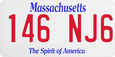 MA license plate 146NJ6