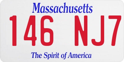 MA license plate 146NJ7