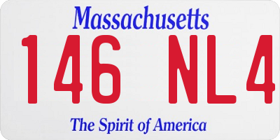 MA license plate 146NL4