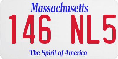 MA license plate 146NL5