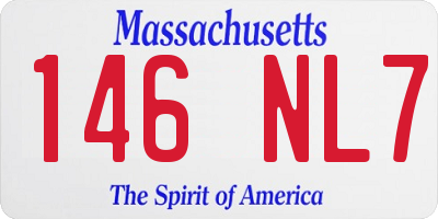 MA license plate 146NL7