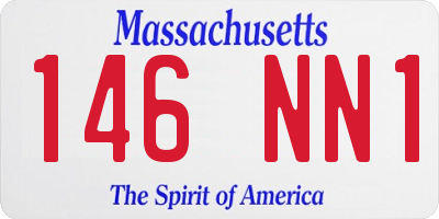 MA license plate 146NN1