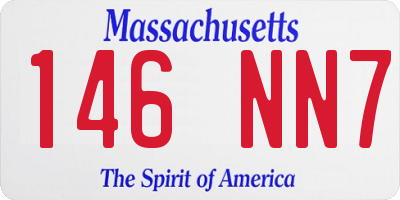 MA license plate 146NN7