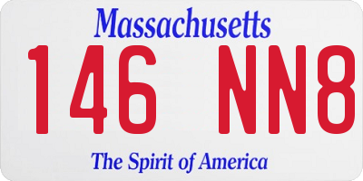 MA license plate 146NN8