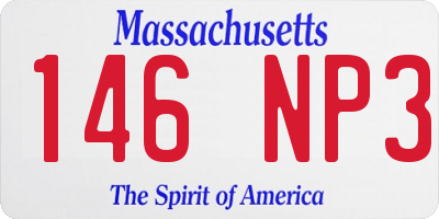 MA license plate 146NP3