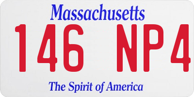 MA license plate 146NP4