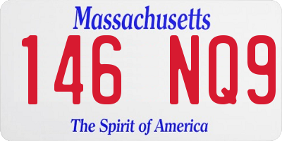 MA license plate 146NQ9