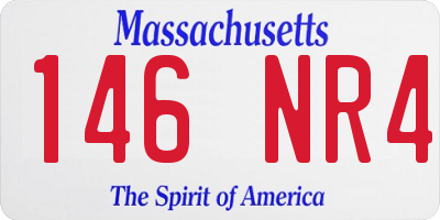 MA license plate 146NR4