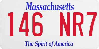 MA license plate 146NR7