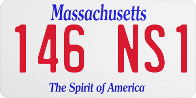 MA license plate 146NS1