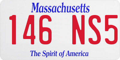 MA license plate 146NS5