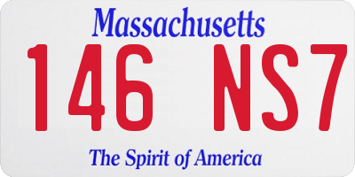 MA license plate 146NS7