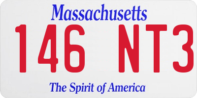 MA license plate 146NT3