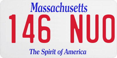 MA license plate 146NU0