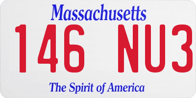 MA license plate 146NU3