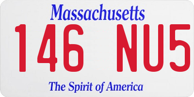 MA license plate 146NU5