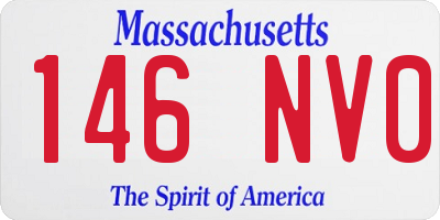 MA license plate 146NV0