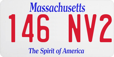MA license plate 146NV2