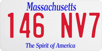 MA license plate 146NV7