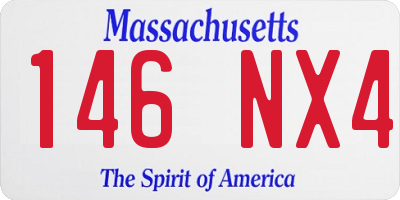 MA license plate 146NX4
