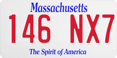 MA license plate 146NX7