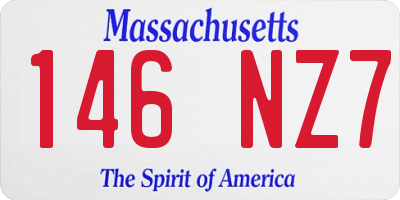 MA license plate 146NZ7