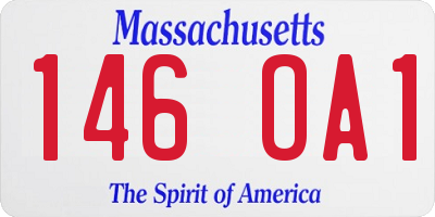 MA license plate 146OA1