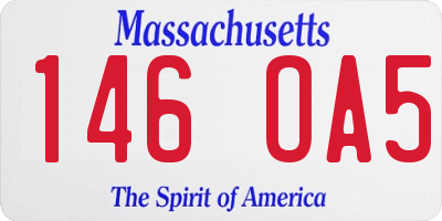 MA license plate 146OA5