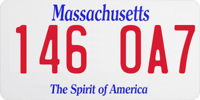 MA license plate 146OA7
