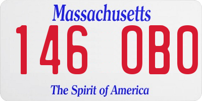 MA license plate 146OB0