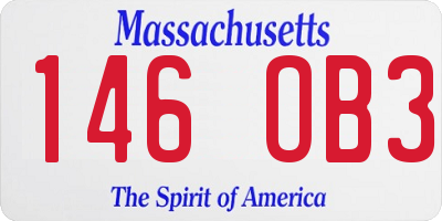 MA license plate 146OB3