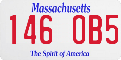 MA license plate 146OB5