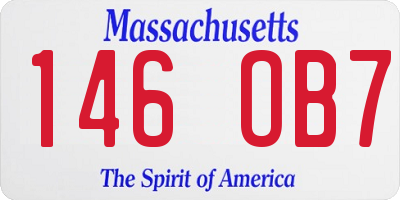MA license plate 146OB7