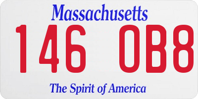 MA license plate 146OB8