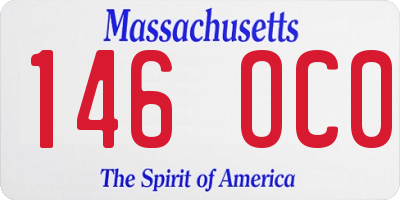 MA license plate 146OC0