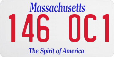 MA license plate 146OC1