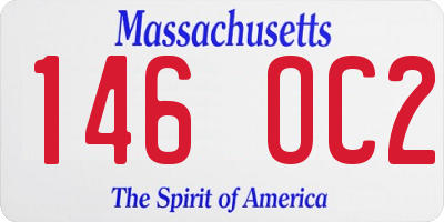 MA license plate 146OC2