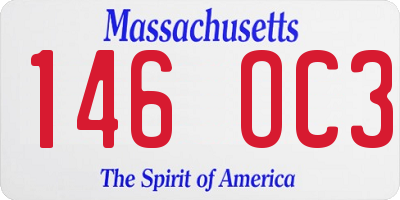 MA license plate 146OC3