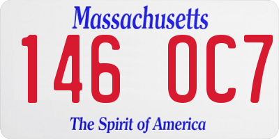 MA license plate 146OC7